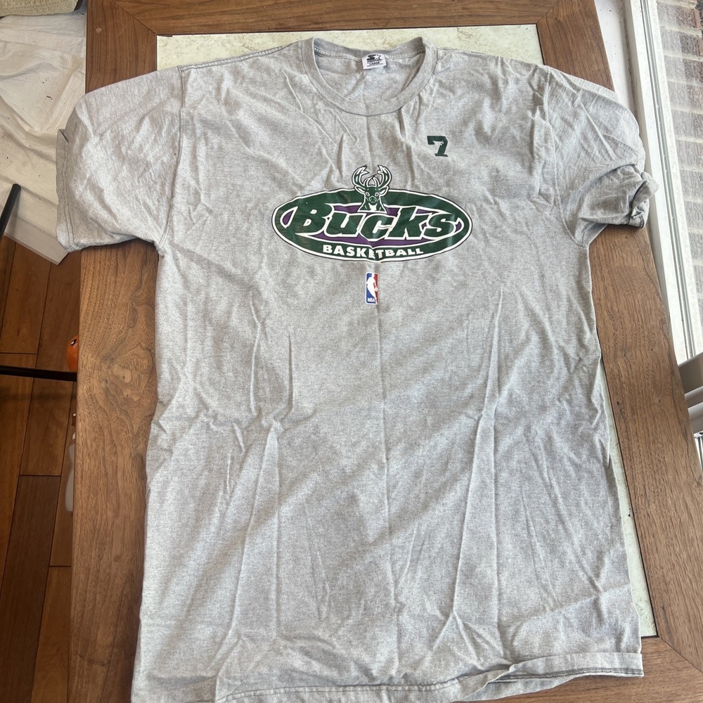 Vintage Milwaukee Bucks Team Roster Shirt Large Tall